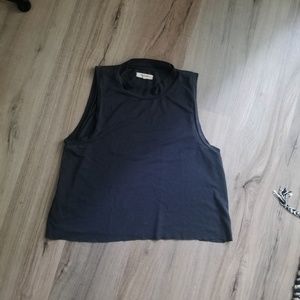 418. madewell sandwashed mock neck shell